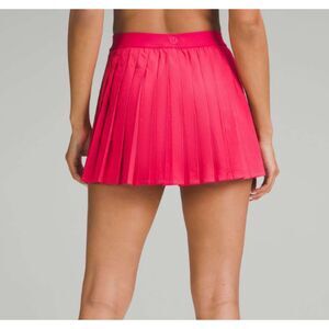 Women Lululemon High-Rise Pleated Tennis Skirt Cherry Mist Size 10 Athleisure